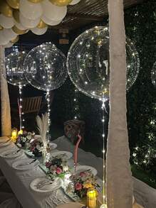 1/5/10 Pieces Of LED Illuminated Bouncy Balls, Transparent Illuminated Balloons, Suitable For Birthday Decoration, Wedding Decoration, Anniversary Celebration, Festival Celebration, Proposal Decoration, Party Decoration, And Graduation Season Decoration