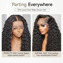 bling hair Perruques Lace Front Wigs Deep Wave, cheveux humains pré-épilés, 13x6 et 13x4, densité 180 %, pour femmes - SNatural - Voir 5