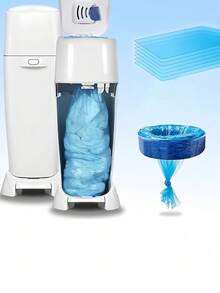 Diaper Pail Refill Bags, Thickened Odor-Proof Diaper Disposal Bags, Fits Genie/Angelcare Diaper Pails (Random Color, Scented)