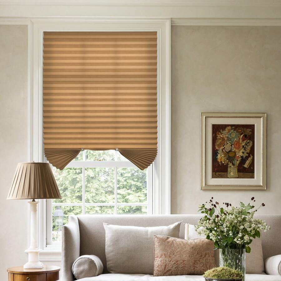 1 Stück einfarbige Stoffjalousie ohne Werkzeuge mit zwei Clips, lichtfilterndes plissiertes Papierrollo mit Klebestreifen ohne Bohren, selbstklebende Jalousie, einfach zu schneiden und zu installieren, einfache plissierte Gardine für Schlafzimmer, Wohnzimmer, Büro, Badezimmer Gardinen, Gardinen für Wohnzimmer, Küche, Raumdekoration, Wohnzimmerdekoration, Küchendekoration, Schlafzimmerdekoration