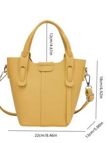 Yellow Tote Bag, Bucket Bag For Women
