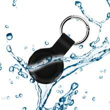 Liquid Silicone Case Compatible With Apple Airtags Tracker Locator Protective Cover Accessories With Keychain Compatible With Iphone Airtag Case - Multicolor - View 2