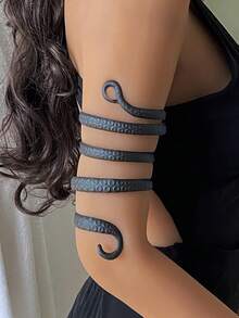 1pc Multi Pattern Optional Women's Armband, Butterfly, Flower, Snake Shaped, Hollow Opening Armband, Suitable For Daily Wear And Vacation Wear