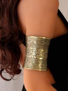 1pc Multi Pattern Optional Women's Armband, Butterfly, Flower, Snake Shaped, Hollow Opening Armband, Suitable For Daily Wear And Vacation Wear