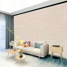 3D Linen Textured Adhesive Wallpaper 5mx 45cm - Bege MA110B - View 4
