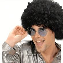 Peluca afro burbuja vibrante - Peluca de disfraz de payaso colorida para fiestas, fans y eventos temáticos, con gorra de malla elástica, excelente para cosplay y fiestas festivas, pelucas de festival, peinados rizados, pelucas de ajuste seguro, accesorios de peluca, tocado falso de rizos redondos, pelucas afro, fans de pelo