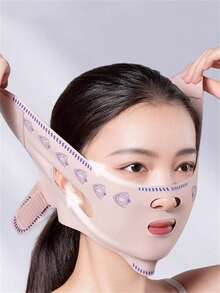 V型面部绷带睡眠眼罩，V型面部绷带，面罩绷带，睡眠V型下巴带，可重复使用，适合睡眠、运动和瑜伽，透气亲肤，适合日常使用，送给妈妈的礼物 - 彩色 - 查看 4