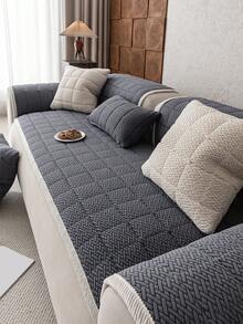 1件现代简约风格纯色沙发垫亲肤布艺加厚沙发套四季通用防滑防宠物防脏沙发罩适用于客厅卧室房间装饰高级感居家沙发套沙发罩客厅装饰