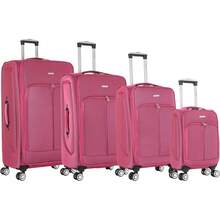 Deluxe Edition 29" Large Suitcase Super Lightweight Luggage 20% Expandable 4 Wheel Spinner Soft Shell Check In Luggage For 23kg - Pink - View 2