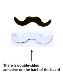 1set 6/12/24/48pcs Black Artificial Mustache, Photo Props & Party Supplies,Party, Wedding, Father's Day,Halloween,Christmas - Multicolor - View 6