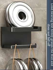 Luxurious Self-Adhesive Wall-Mounted Tissue Holder With Storage Shelf - Polished Tissue Box Dispenser, Dual-Use Storage Rack For Bathroom And Kitchen, Toilet Paper Holder, Towel Storage, Bathroom Supplies, Hotel. Home Bathroom Decor Bathroom Accessories Bathroom Organizer Back To School