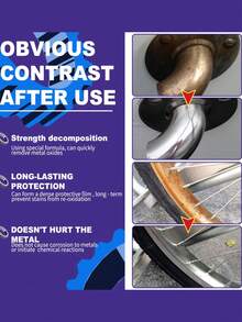 rayhong 4/2/1 Pack Stainless Steel Rust Remover, Stainless Steel Cleaner, Faucet, Door Handle, Bathroom, Kitchen, Sink, Cookware Cleaning Agent, Effective Rust Removal Without Damaging Metal (Random New/Old Model Shipped)