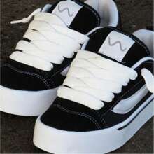 Tênis Knu Vintage Old Tênis Masculino Feminino Casual Skate Preto E Branco Promoção Lançamento