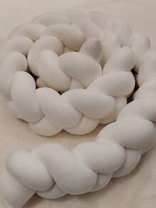 1pc Baby Bed Surround Hand Woven Strip Knotting Four Strand Fried Dough Twists Braid Anti-Collision Soft Bag Baby Bed Surround