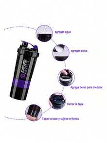 Sports And Fitness Multifunctional Mixing Cup 550ml - Purple - View 3