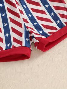 Toddler Baby Boy 4th Of July Outfit American Flag Embroidery Crew Neck Sleeveless Tank Tops And Shorts 2 Pcs Set Little Kids Fourth Of July Clothes - Blue - View 10