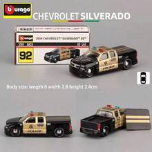 Bburago 1:64合金车Polic E系列赛车模型仿真汽车模型雪佛兰Polic E汽车模型收藏送男士生日礼物迷你微型跑车模型 - 1:64 2004 CHEVRIKET SIKVERADIO SS - 查看 2