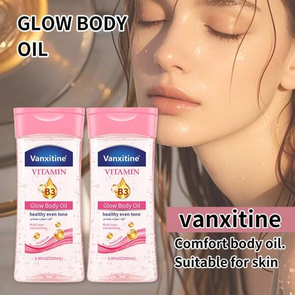 WWP Vitamin B3 Glow Body Oil 200mL/6.8fl.Oz- Hydrates, Firms & Enhances Radiance, Absorbs Quickly, Suitable For All Skin Types
