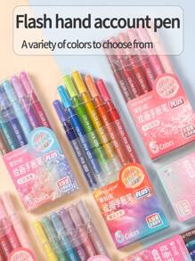 Set de stylos de papeterie mignons de 19 couleurs, idéal pour les notes artistiques, la peinture, le dessin, le coloriage, le surlignage, le marquage. Convient pour les journaux et les artisanats DIY pour la rentrée scolaire