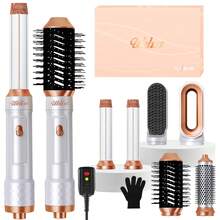 UKLISS 6 In 1 Detachable Rotating Hair Dryer Brush, Hair Styling Tool Set,Christmas & Halloween Gift - 美規A型插(110-127V) - 查看 1