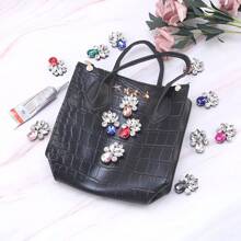 1-20pcs/Set Handmade Self-Adhesive Diamond Rhinestone Multicolor Water Drop Glass Decoration, Suitable For Shoes, Clothing, Bags, Accessories, Hair Clips, Non-Woven Fabric Clothing Accessories, Elegant Quality And Careful Craftsmanship