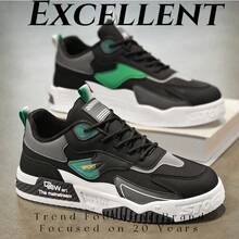 Nuevos tenis casuales 2025, zapatillas deportivas para múltiples temporadas, pantalones deportivos de bloques de color, jeans, zapatos de trabajo duraderos, zapatos de ocio - Negro - Ver 1