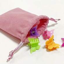 Velvet Jewelry Pouch With Drawstring - Small Pink Soft Storage Bag, Suitable For Wedding Favors, Party Gifts, Valentine's Day, Anniversary Gifts