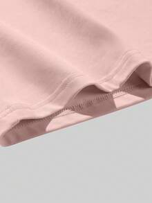 男士卡通印花粉色短袖 T 恤 - 粉色 - 查看 4