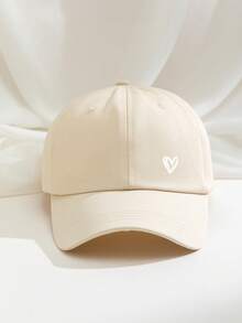 1 件心形印花棒球帽，透气可调节户外棒球帽，女士高尔夫太阳帽，男士时尚弧形帽檐太阳帽，男女通用 Y2K 太阳帽