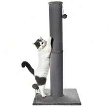 Cat Craft Cat Scratching Post, Tall Scratch Post, Carpet Cat Scratching Post With Replaceable Toys, Sturdy Base, Large, Gray Scratch Pad-CLL
