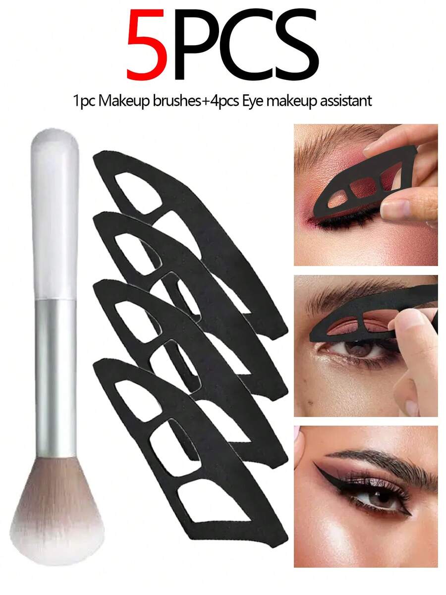 5/3/2/1pc Eye Makeup Accessories, Eye Shadow Sealing Template, Eye Shadow Brush, Makeup Brush, Eye Makeup Tools, Beauty Tools, Eye Makeup Beauty Tools, Suitable For Beginners,Makeup,Cheap,Room Decor,Vanity,Travel,Bedroom,Makeup Accessories,Cheap,Stocking Stuffers,Makeup,Makeup Tools,Cheap Stuff,Gifts,Gifts For Women,Christmas Gifts