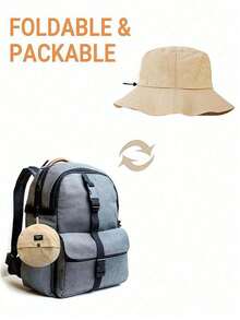 1 chiếc mũ câu cá/mũ chống thấm nước có quai đeo cằm, nhanh khô, có thể gập lại, chống nắng UPF 50+, dùng khi đi bộ đường dài, câu cá, đi biển, đi săn, vành rộng thoáng khí cho mùa hè - Nhiều màu - Xem 5