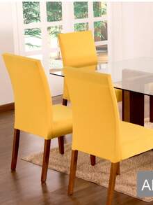 6-Piece Chair Cover Kit In Gel Mesh - Yellow - View 2