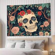 1pc Skull Pattern Decorative Tapestry, Wall Hanging For Room Decor, Home Decoration - Multicolor - View 3