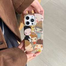Anime Shockproof Fashion Vintage Niche Clock & Portrait Illustration Phone Case Compatible With IPhone 17 Pro Max/17 Air/16 Pro Max/15 Pro Max/14 Pro/13 Pro/13/12 Pro Max/12 Spring Gift Birthday - Multicolor - View 7