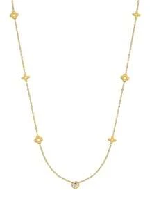 TONSI 1 buc colier minimalist elegant din oțel inoxidabil cu trifoi cu patru foi și floare de prun, ambalat în cutie cadou, potrivit pentru purtarea zilnică a femeilor, ideal pentru Ziua Mamei, soție, mamă, cadou de ziua de naștere