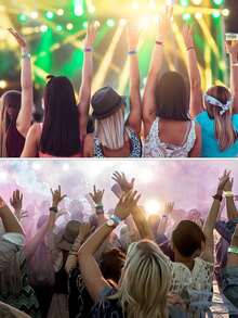 100pcs/Set Multicolor Waterproof Paper VIP Event Wristbands For Events Nightclubs Identification Wristbands Waterparks Parties Festivals Concerts Fairs - Multicolor - View 4