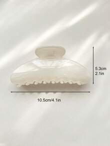 2pcs Jelly Shiny Sweet Pink & White Minimalist Elegant Semi-Circular Hair Claw Clips, Suitable For Spring/Summer Hair Jaw Clip Hair Clamps Hair Clutch Hair Catcher Clip, Casual Fall Winter Hair Clip Hair Accessories For Women For Vacation Outfits Woman - Multicolor - View 3