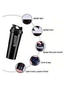 Sports And Fitness Multifunctional Mixing Cup 550ml - Black - View 4