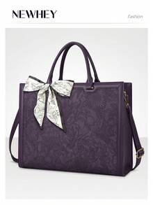 NEWHEY Laptop Bag For Women 15.6 Inch Tote Waterproof Leather Computer Business Lightweight Office Briefcase Large Capacity Handbag Shoulder - Multicolor - View 2