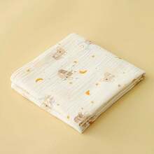 皱褶细布婴儿襁褓包，双层柔软新生儿医院接收毯，婴儿襁褓毯和浴巾