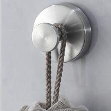 吸盘挂钩适用于淋浴、浴室、厨房、玻璃门、镜子、瓷砖 - 丝瓜络、毛巾、外套 - 防水防锈，哑光黑色 - 彩色 - 查看 3