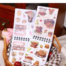 18 coli/Cărți cu stickere, Seria Leisurely Moment, Autocolante cu tematică retro casual pentru copt, Rechizite pentru albume, Caiete decorative, Rame foto, Huse de telefon, Pahare de apă, Reviste de gunoi, Cutii de papetărie, Autocolante personalizate DIY, Rechizite școlare, Înapoi la școală - Multicolor - Vizualizare 8