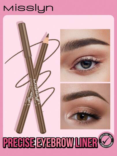 Misslyn Precise Eyebrow Liner, Fills Brows, Contours, Combs, Tames, Highly Pigmented, Blendable Pencil Fill And Defined Brows, Natural Eyebrow Shape, Soft Formula, Long Lasting, Highly Pigmented - Cruelty Free, Y2K Makeup Party Beach Travel Holiday Camping Outdoors Present Rose Fashion Girl New Year Cosmetic Cosplay Best Trip Festivals Color Fancy Campus School Charm Vibe Cny Chinese New Year, Valentine's Day Gifts,Vegan,Cruelty Free