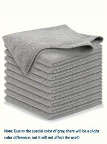 20pcs/Kitchen Towels, Microfiber Black And Light Grey Cleaning Cloth Set, Absorbent, Soft, Stain Removal Cloth For Cleaning Glass, Cooking Table, Pot, Bowl, Faucet, Range Hood, Car Wipe Cleaning Cloth, Kitchen, Bathroom, Home, Household Supplier
