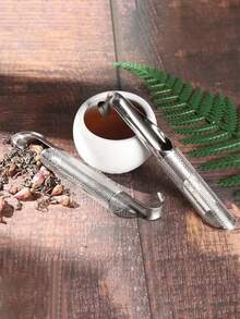2 件/1 件 304 不锈钢挂钩耐用便捷的散叶茶过滤棒，适合在玻璃杯中冲泡茶 - 长柄茶滤 - 不锈钢茶滤 - 金属茶滤 - 散叶茶滤 - 茶冲泡工具 - 挂钩不锈钢茶滤 - 茶冲泡配件 - 茶扩散器适用于散叶茶、玫瑰、咖啡、香料，享受完美的茶冲泡回到学校 - 銀色 - 查看 8