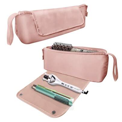 Travel Carrying Organizer Bag For Crimping Hair Tools(Curling Iron, Hair Dryer), Hair Clips, Hair Straightener, Ideal For Home & Travel, Great Gift For Valentine's Day & Mother's Day Makeup Bag Makeup Bags Makeup Organizer Make Up Organizer Makeup Storage