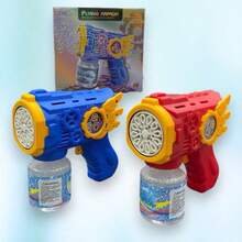 Automatic Bubble Blower Machine, Colorful, Kids Toy, Blue Red, 50ML - Rosa chicle + batería - Ver 3