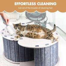 1PC Double Cat Flap Felt Cat Nest, Suitable For Hiding And Playing, Sleeping Round Cat Sweet Ring Tunnel Bed, Folding And Detachable Pet House, Suitable For Multiple Cats, Universal In All Seasons - Multicolor - View 5