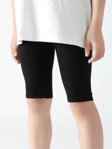 1/3 szt. Dziewczęce, jednokolorowe, swobodne, skrócone legginsy, modne i uniwersalne, miękkie i wygodne, oddychające, odpowiednie do zabawy na świeżym powietrzu wiosną/latem, do noszenia warstwowego i na co dzień - Wielokolorowe - Zobacz 11